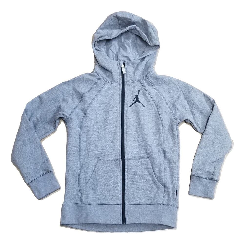 Nike Jordan Boys Carbon Heather Jumpman Full Zip Hoodie Size S